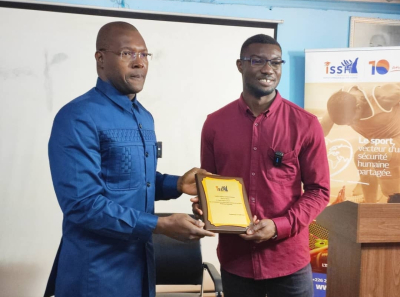 Un grand champion à l'ISSH : Hugues Fabrice ZANGO Officiel motive et éveille les esprits des étudiants